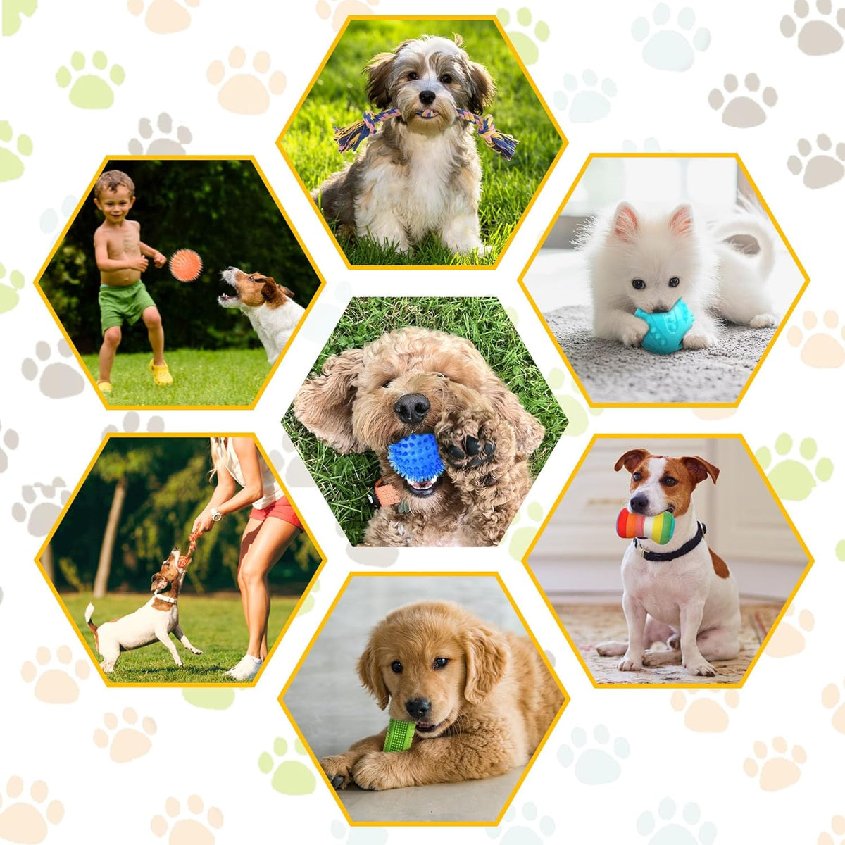 23-Pack Dog Toys, Puppy Teething Toys with Rope Toys & Treat Ball