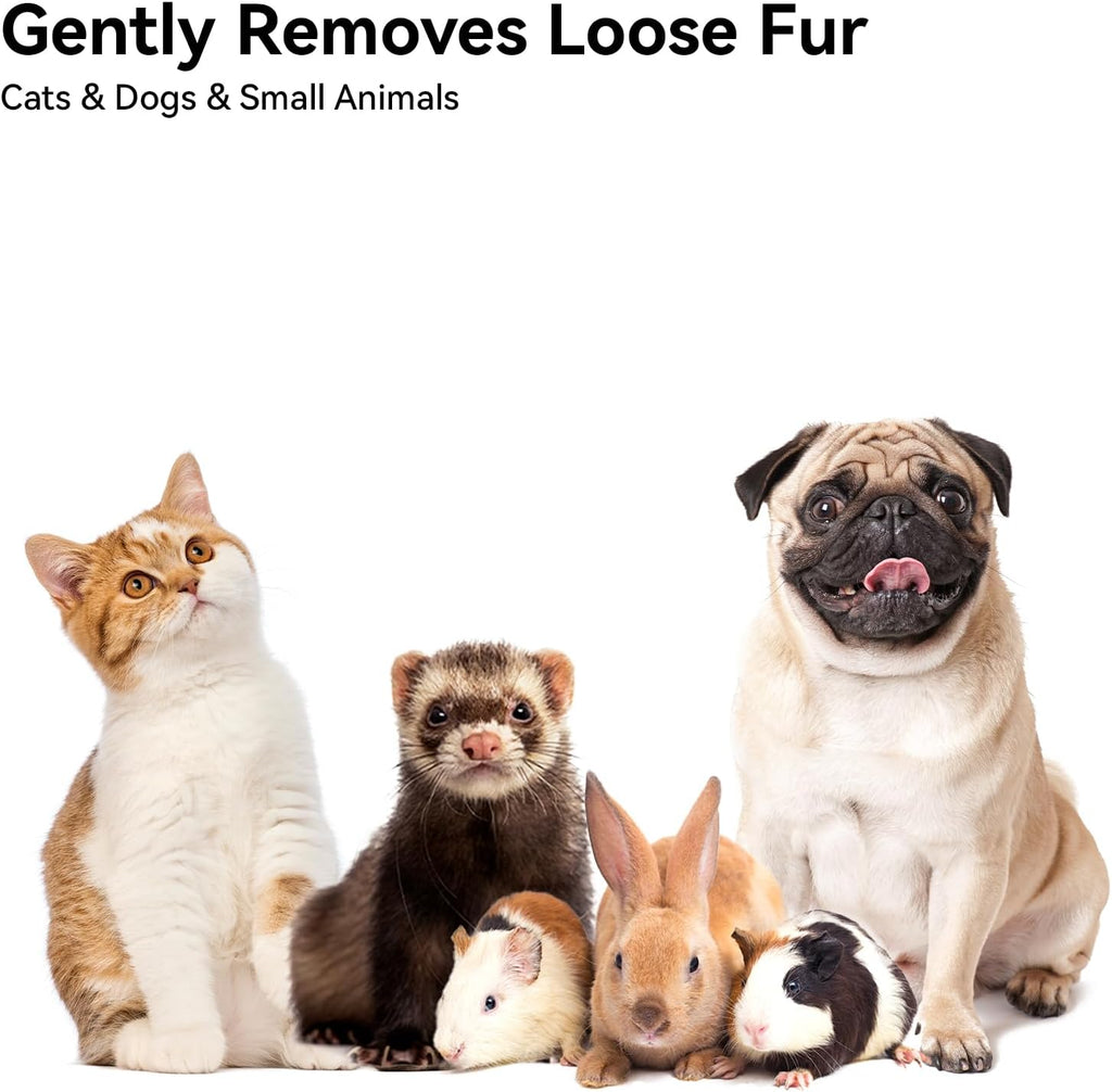 Cat Brush Dog Brush for Shedding, Cat Brushes for Long or Short Haired Cats, Dog Hair Brush Cat Grooming Brush Cat Comb Cat Deshedding Brush Easily Removes Mats, Tangles, and Loose Fur, White