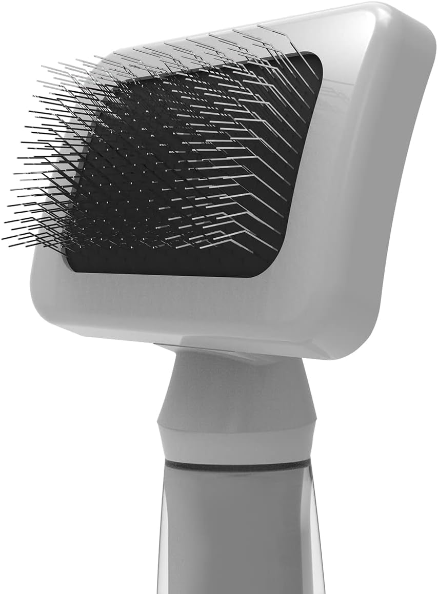 Canada Cat Small Slicker Brush, Helps to Minimize Shedding with Regular Use, Steel Bristles into Thick Coat, Ideal for Brushing Out Light Mats and Getting Rid of Dead Fur - Model 58531, Grey