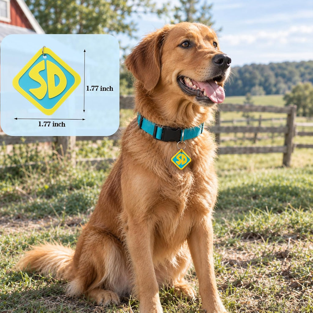 Dog Halloween Costume, Dog Tag with Nylon Adjustable Collar for Dogs - L