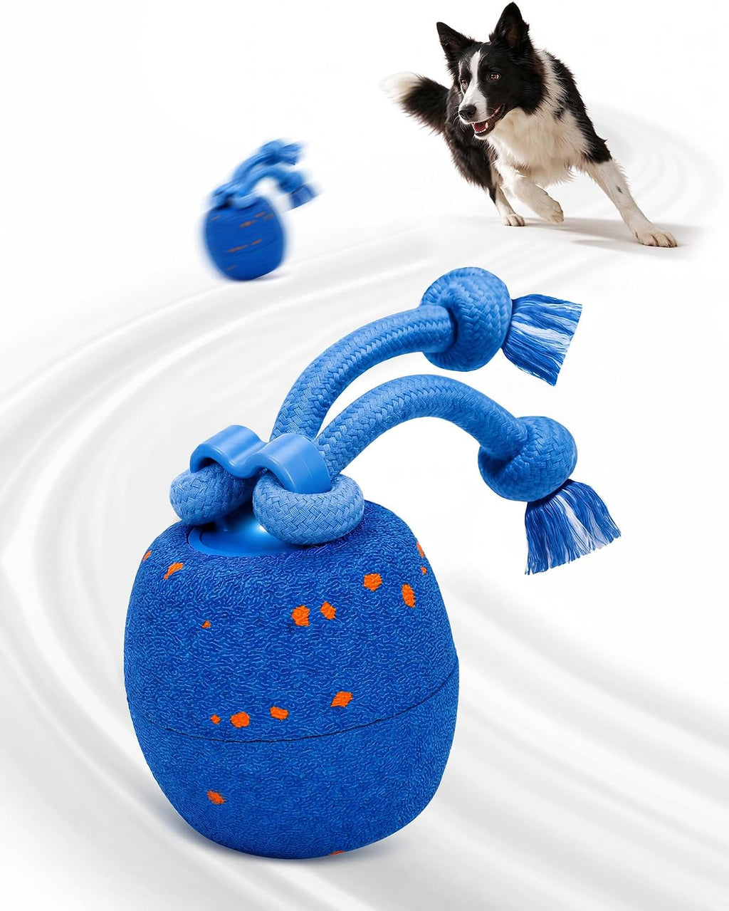 Smart Interactive Dog Toy Balls, Automatic Rolling, Bouncing & Rotating (Blue)