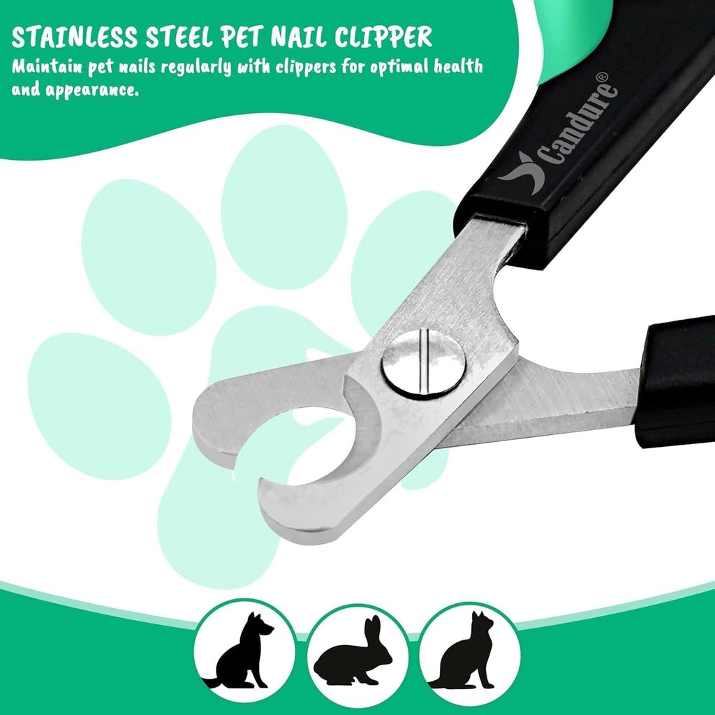 Cat Nail Clippers Stainless Steel Cat Claw Trimmers for Rabbits,Guinea Pigs, Birds, Puppies, Kittens and Small Animals- Pet Nail Clippers for Professional and Home Use (Black)