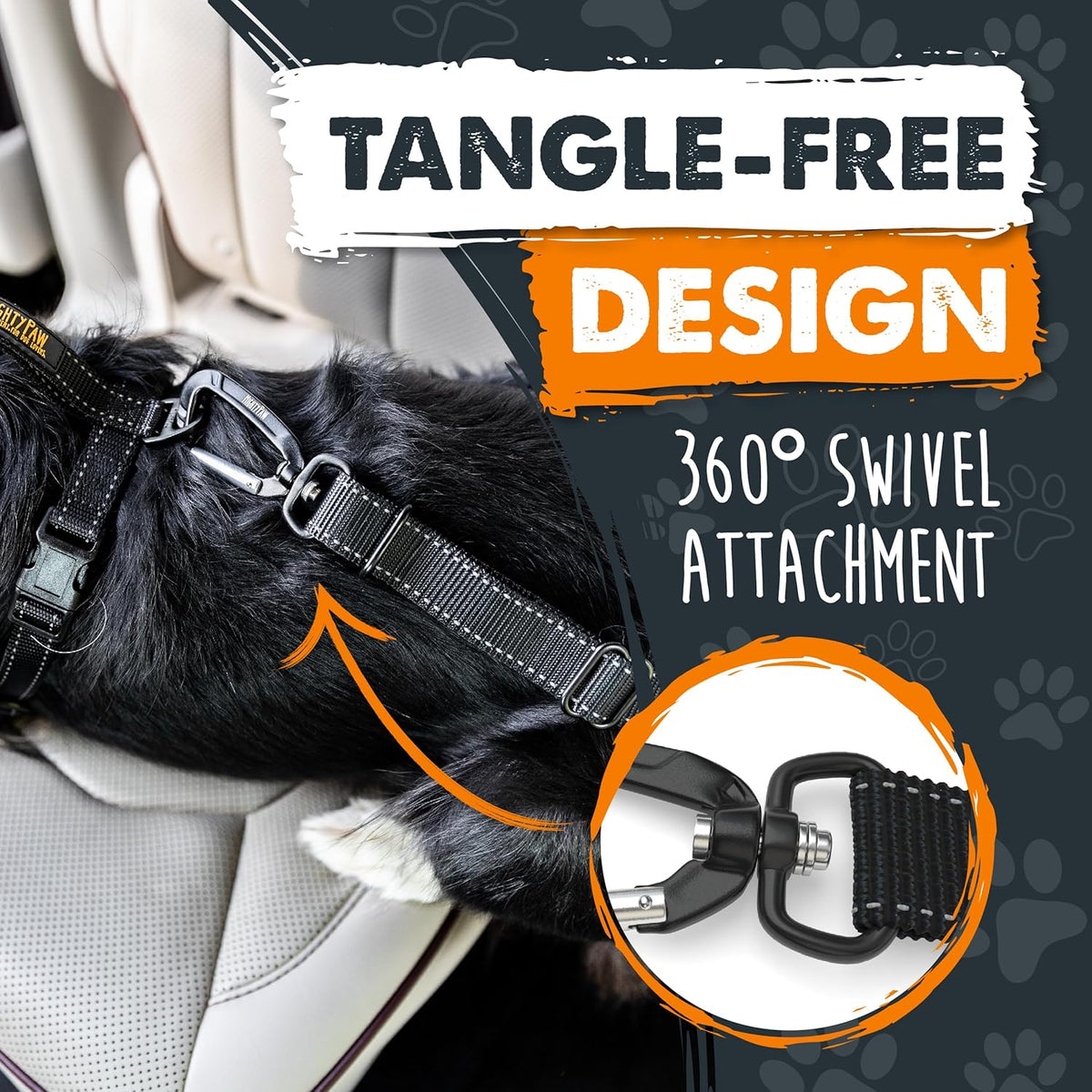Dog Seat Belt | Pet Safety Belt, Created with Human Seatbelt Material. All-Metal Hardware with Adjustable Length Strap. Exceeds Dog Safety Standards. Keep Your Dog Secure in the Car