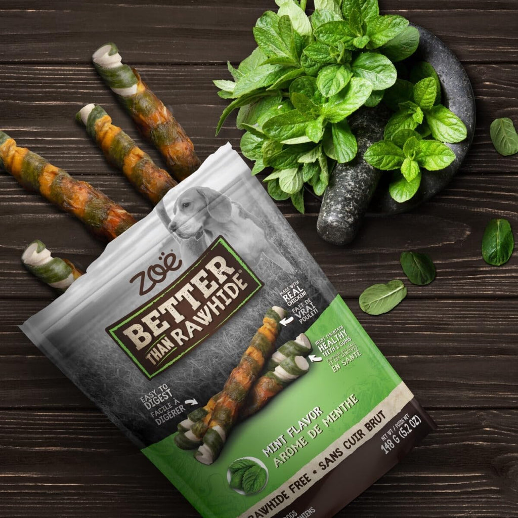 Zoe Better than Rawhide Twists for Dogs, BBQ Chicken, 12 Pack (5.2 Oz)