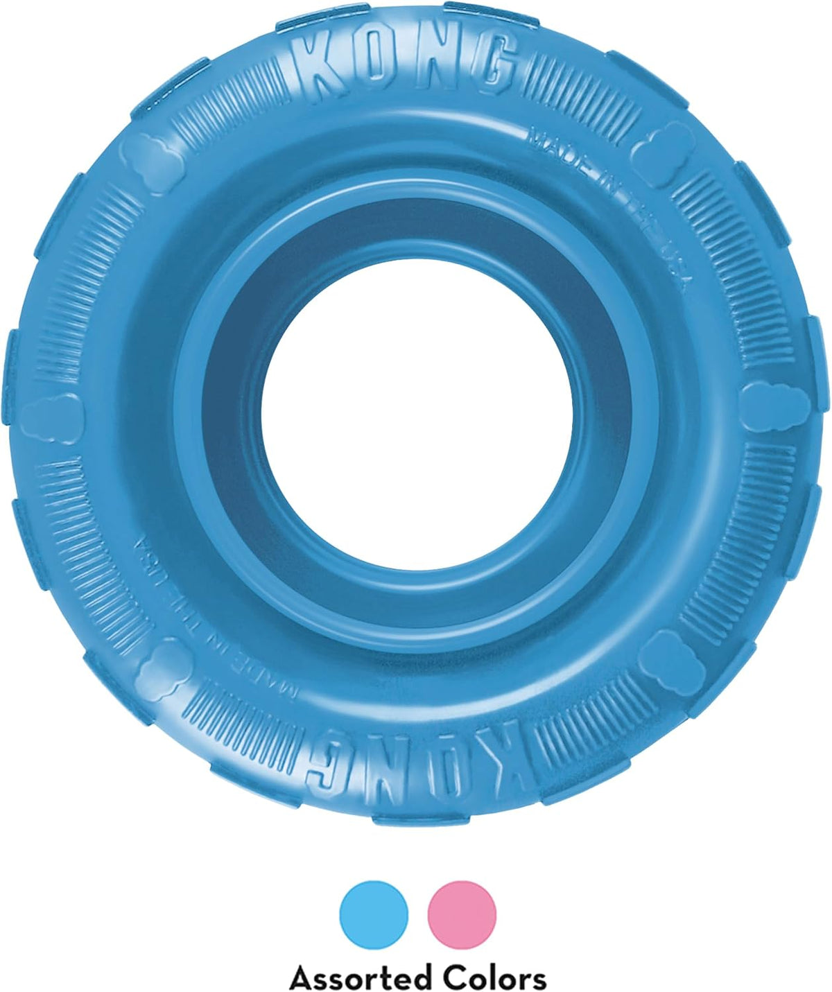 Puppy Tires - Dog Chew Toy for Puppies - Stuffable Dog Toy for Treats & Snacks - Natural Rubber Chew Toy for Teething Puppy - for Small Puppies - Randomly Provided Color