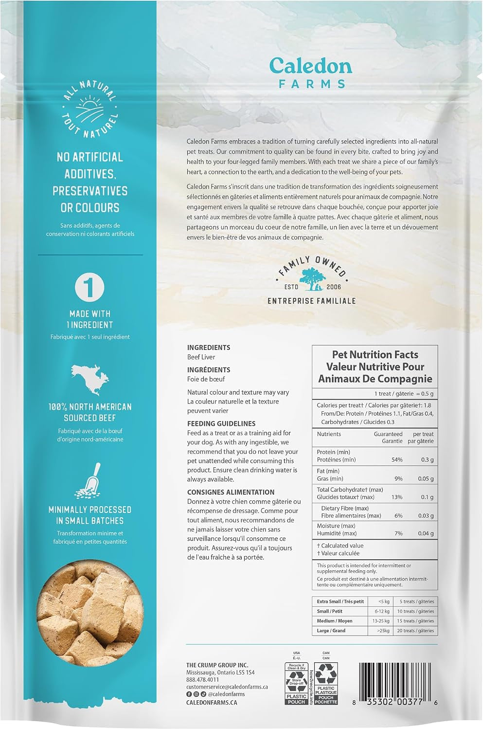 , Value Pack Freeze Dried Beef Liver Bites, 355 G, Dog Treats