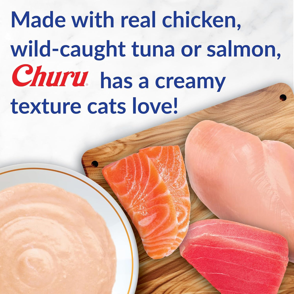 Churu Cat Treats, Grain-Free, Lickable, Squeezable Creamy Purée Cat Treat/Topper with Vitamin E & Taurine, 0.5 Ounces Each Tube, 20 Tubes, Chicken Variety Box