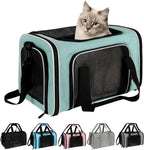Cat, Dog Carrier for Small Medium Pet Carriers up To15Lbs, Cats Carrier Soft- Sided Puppy Dogs Bag Portable Foldable Airline Approved Carrier Travel (Green 18 * 11 * 11)