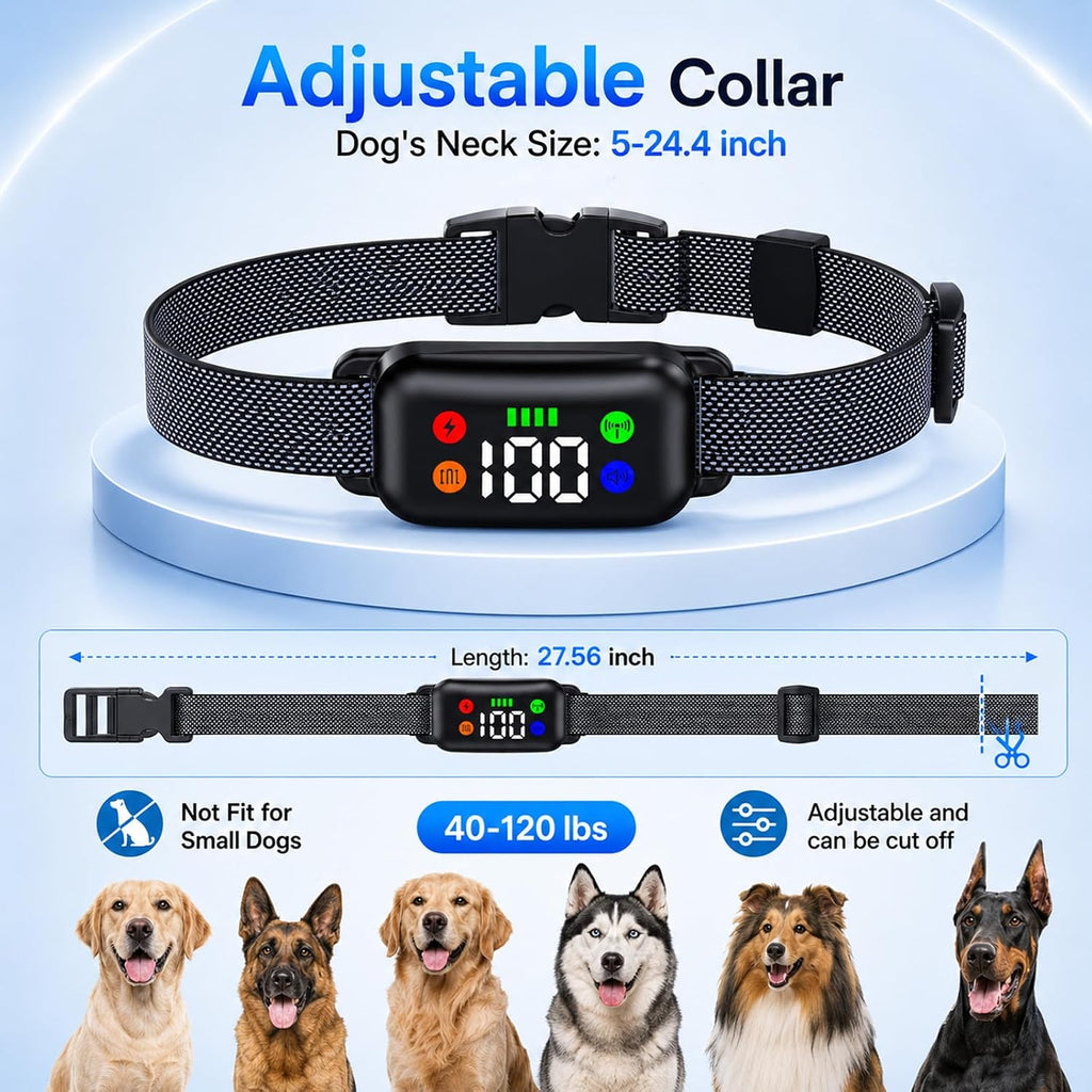 Dog Training Collar with Remote, Shock Collar for Large Medium Breed
