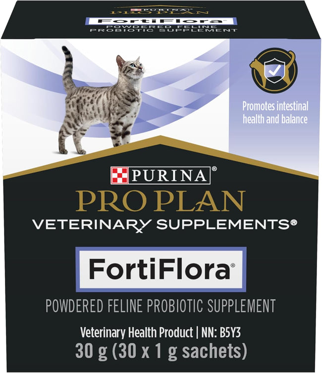 Purina Pro Plan Veterinary Supplements Fortiflora Powdered Cat Probiotics - 30 G Sachets (Pack of 30)