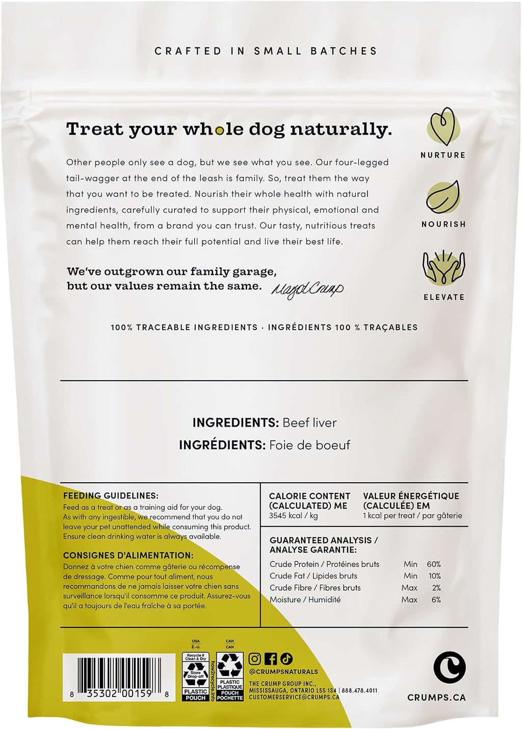 Crumps' Naturals Mini Trainers Freeze Dried Beef Liver (1 Pack),, 1.9OZ/ 55G