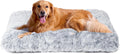 Calming Dog Crate Bed XL for Extra Large Dog 105X70X9Cm, Grey