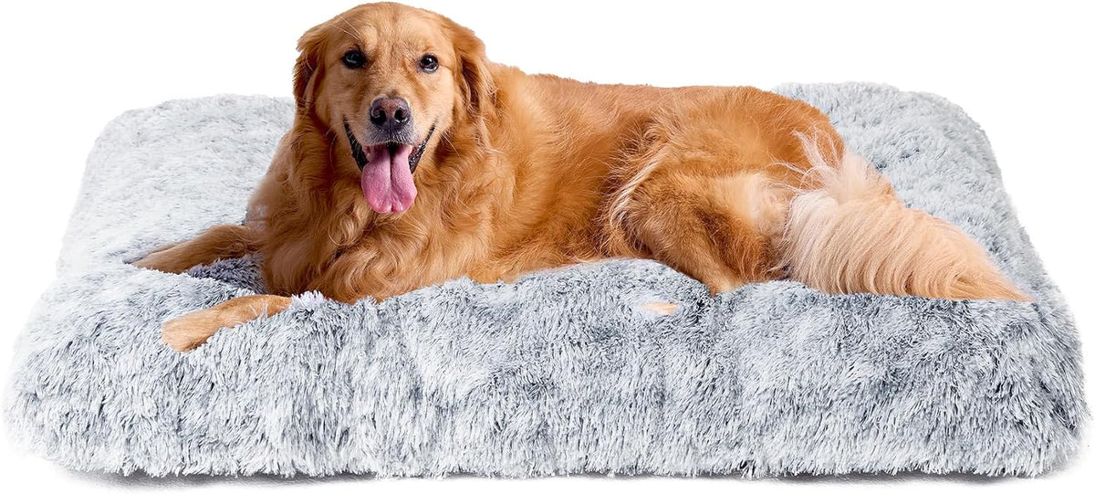 Calming Dog Crate Bed XL for Extra Large Dog 105X70X9Cm, Grey