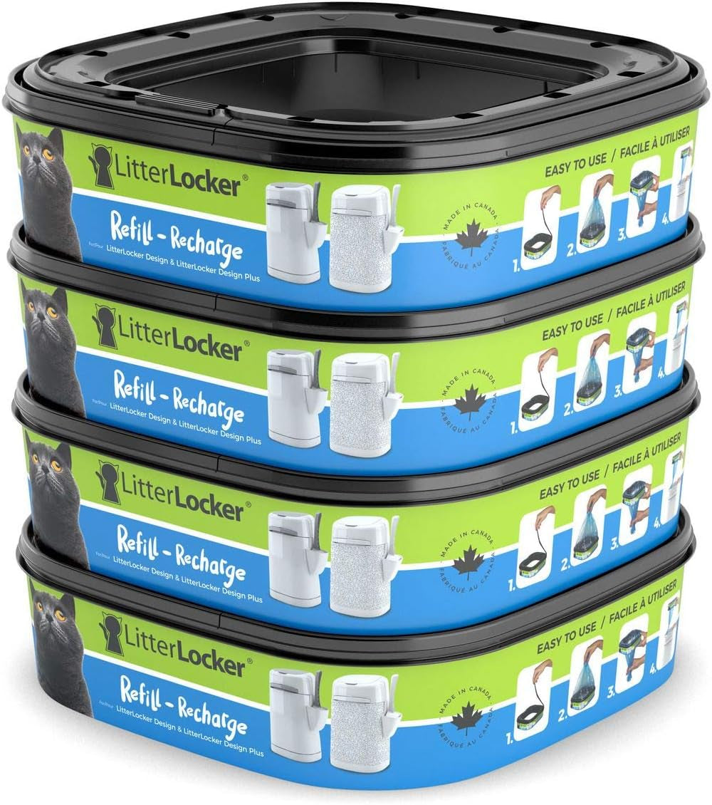 Square Refill Bags 4-Pack, Cat Litter Refills, 48 Ft