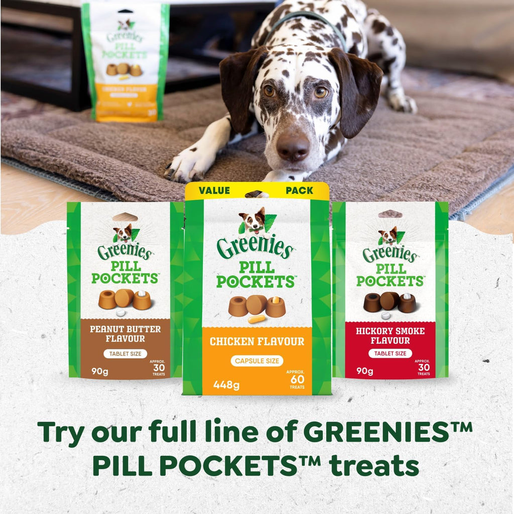 PILL POCKETS Dog Treats Capsule Size Chicken Flavour 30 Count, 90G