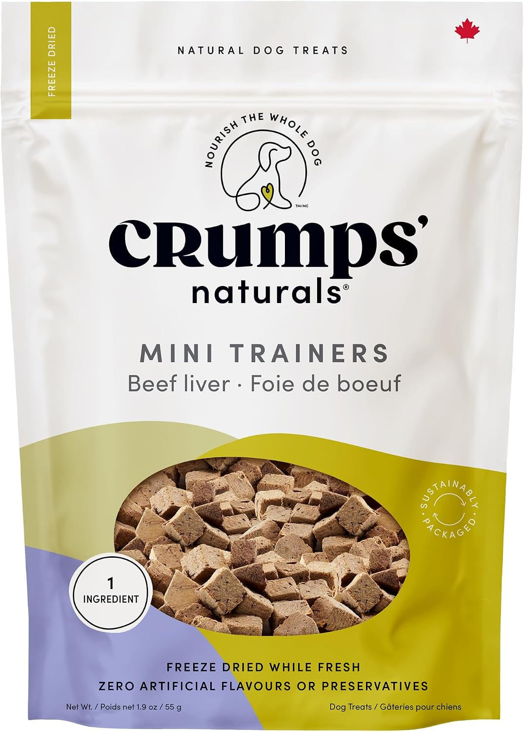Crumps' Naturals Mini Trainers Freeze Dried Beef Liver (1 Pack),, 1.9OZ/ 55G