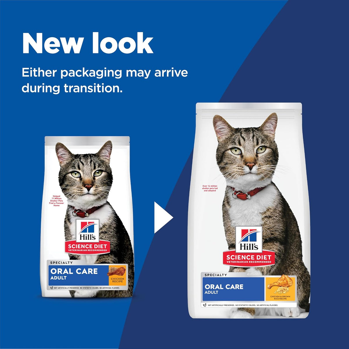 , Oral Care, Adult, Dry Cat Food, Chicken Recipe, 1.58Kg