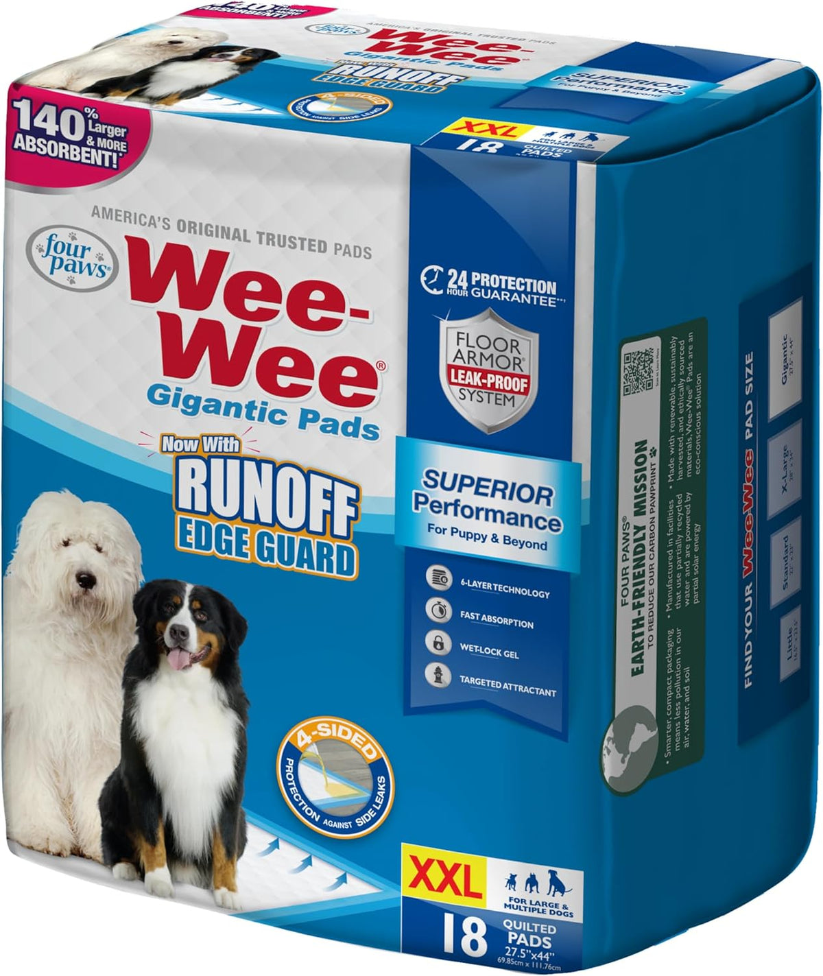 100202102 Wee-Wee Pads-Gigantic, 18-Pack