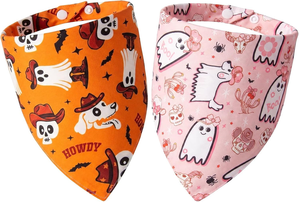 Halloween Dog Bandana Western Cowboy Cowgirl Costume, 15-40Kg Pet