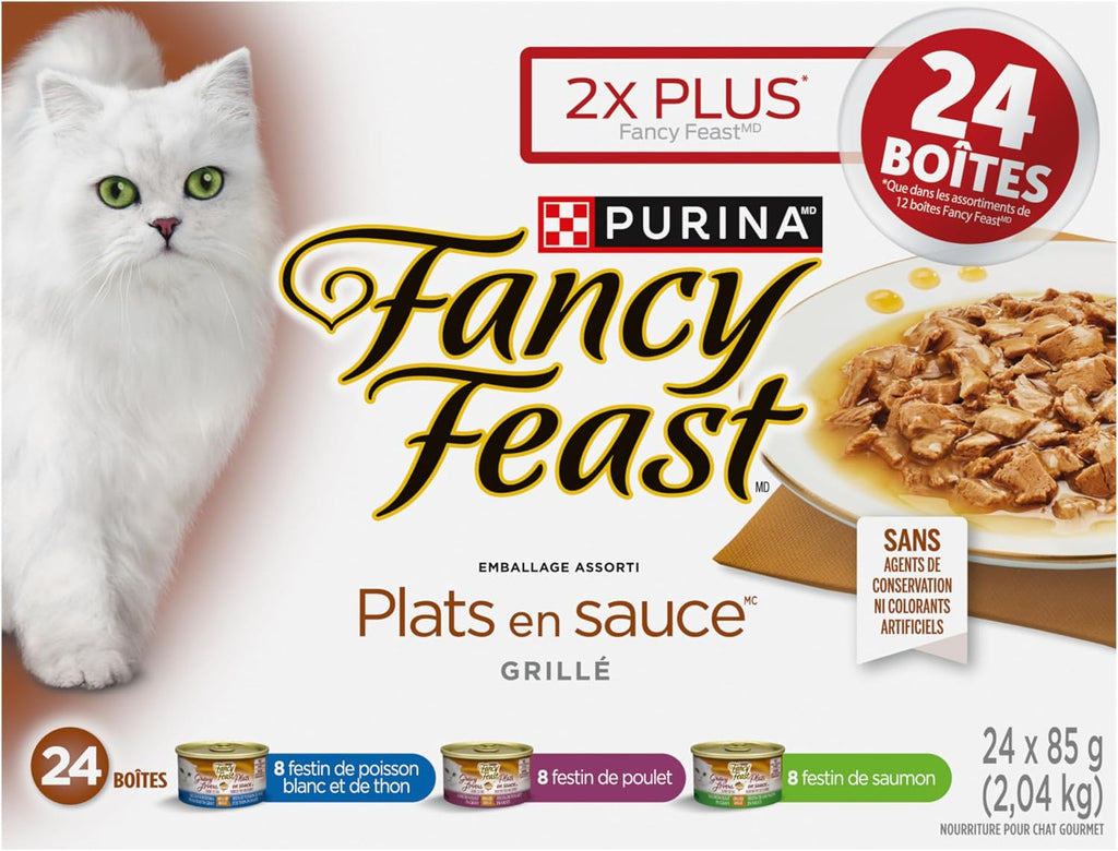 Gravy Lovers Wet Cat Food, Variety Pack 85 G Can (24 Pack)