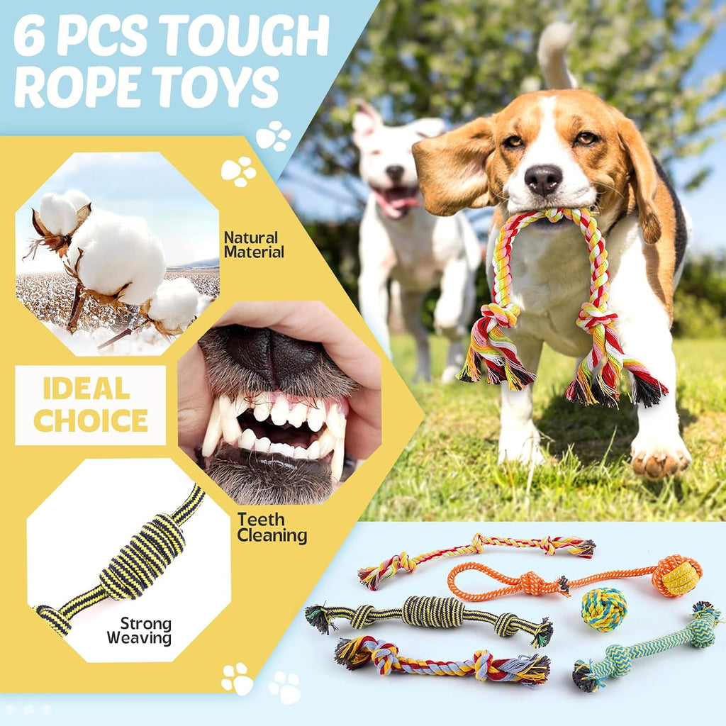 Puppy Toys 21 Pack Small Dog Chew Toys Teething Rope Ball Toy for Puppies