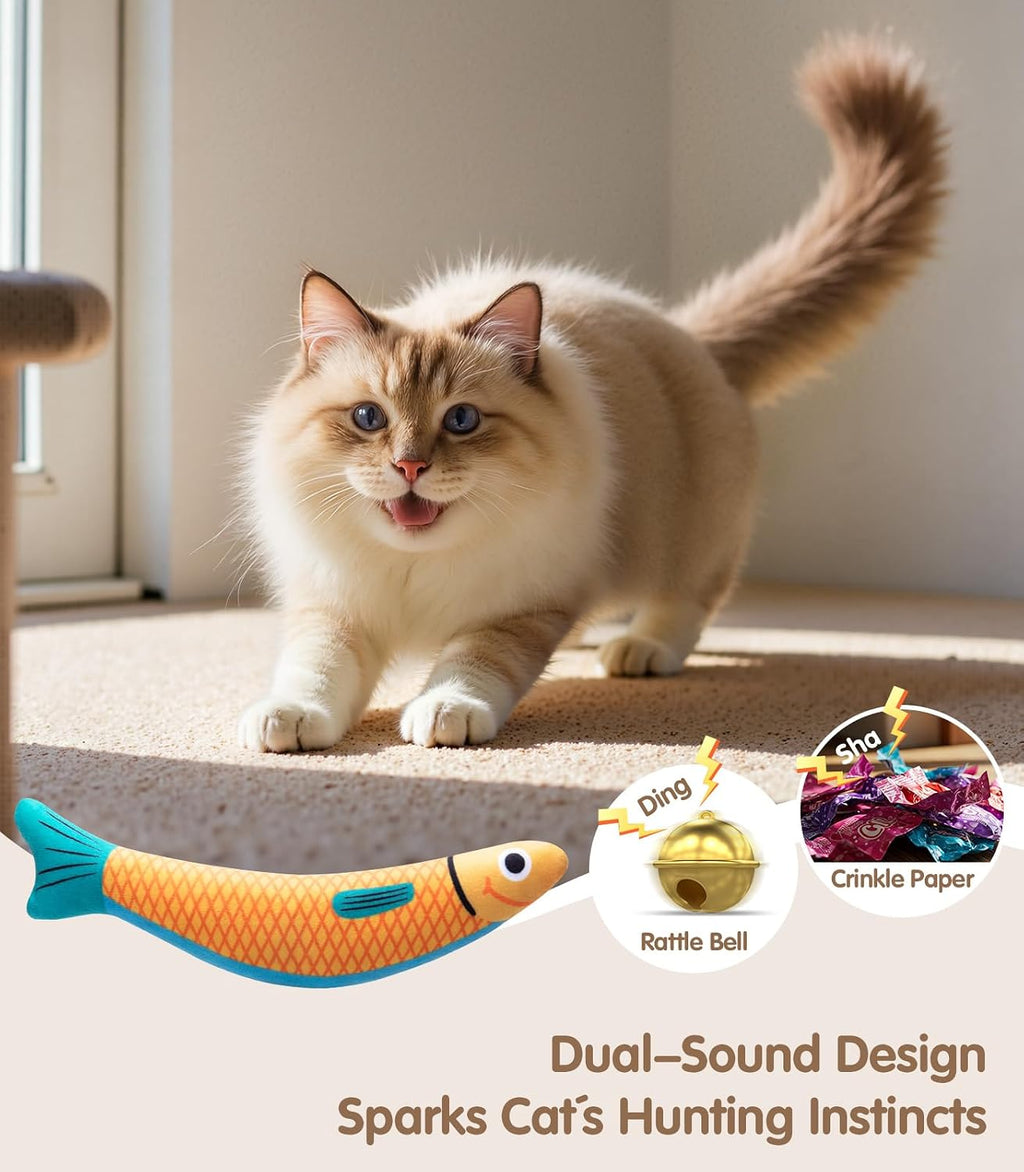 Cat Toys with [5000 Mg A+Natural Catnip & Silvervine] Kicker Fun