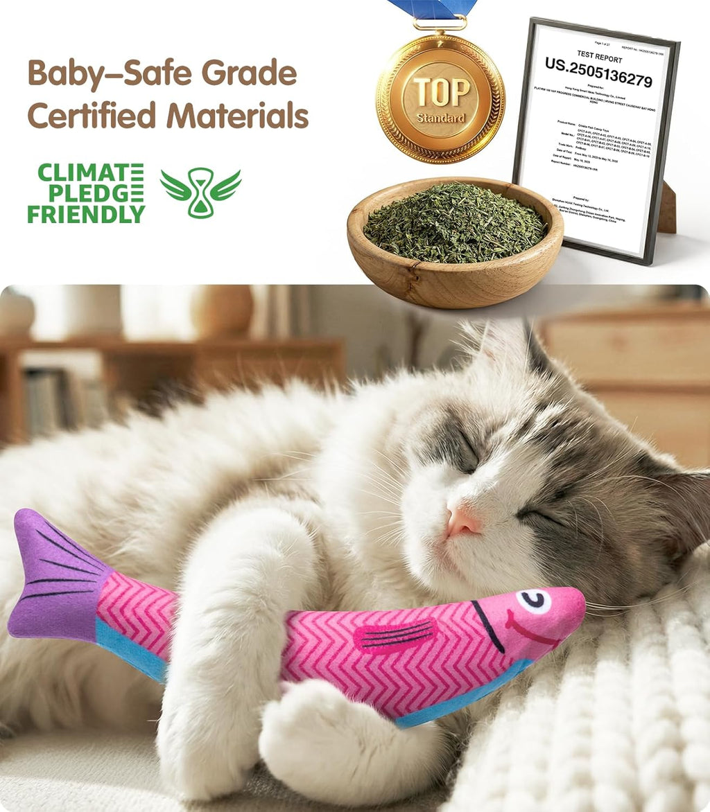 Cat Toys with [5000 Mg A+Natural Catnip & Silvervine] Kicker Fun