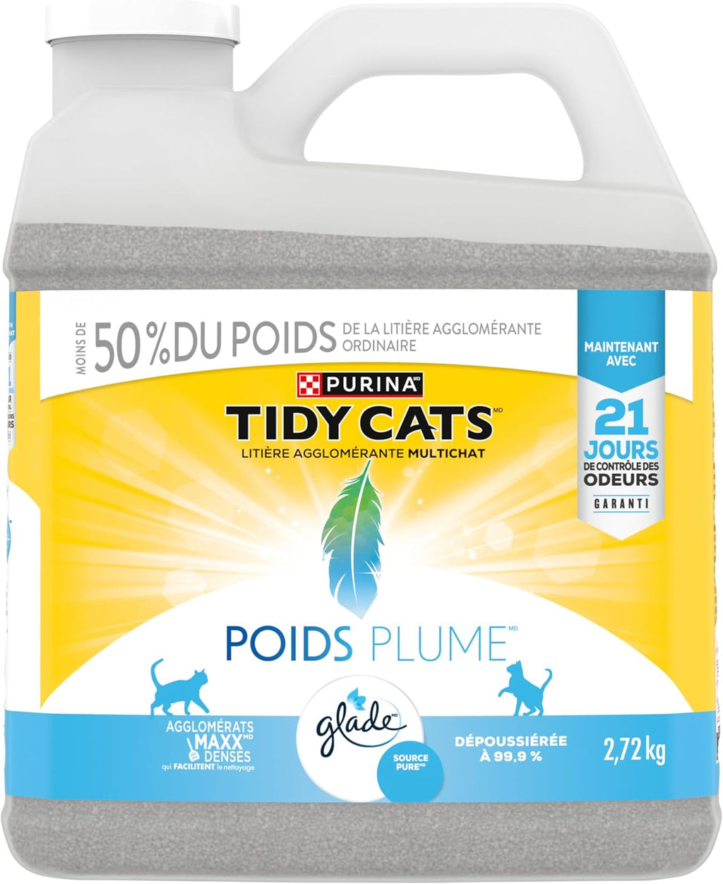 Tidy Cats Glade Clear Springs Cat Litter, Lightweight Multi-Cat - 2.72 Kg Jug