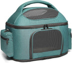 Large Pet Carrier for Cat and Small Dog, Fits 20 Lbs Fat Cat, Soft-Sided Pet Travel Carrier, Cat Bed (Green)