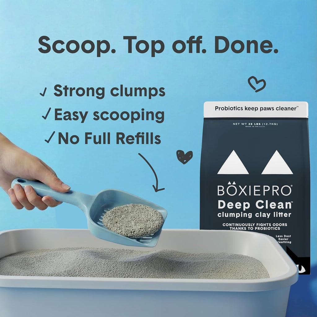 Boxie Probiotic Clumping Cat Litter 40 Day Odour Control Low Dust 28 Lb