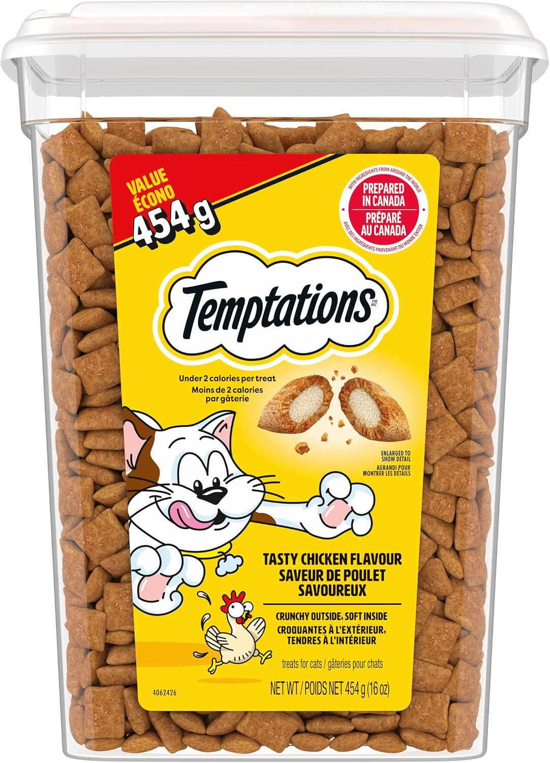 Adult Cat Treats, Chicken Flavour, 454G Tub