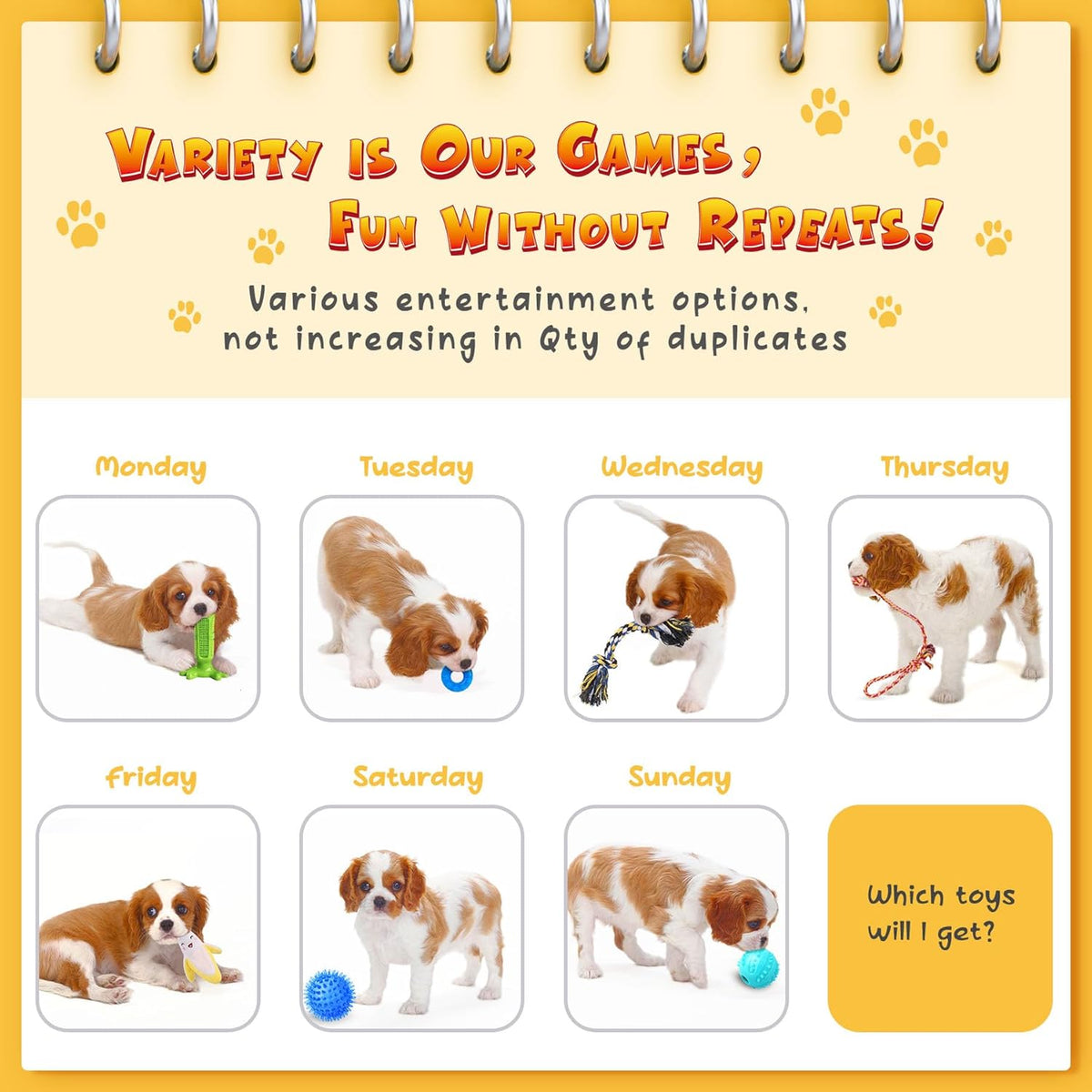 23-Pack Dog Toys, Puppy Teething Toys with Rope Toys & Treat Ball