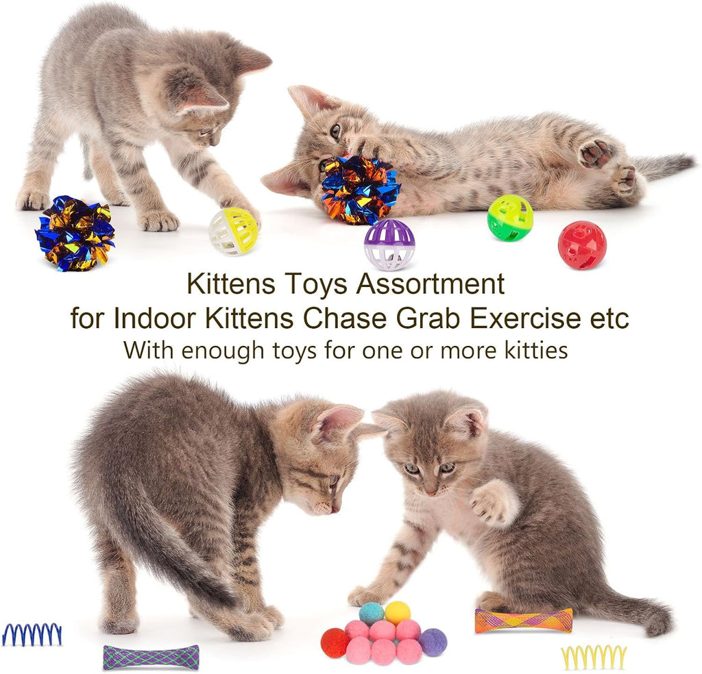Cat Toys Set 33 Pack, Cat Play Tunnel for Indoor Cats