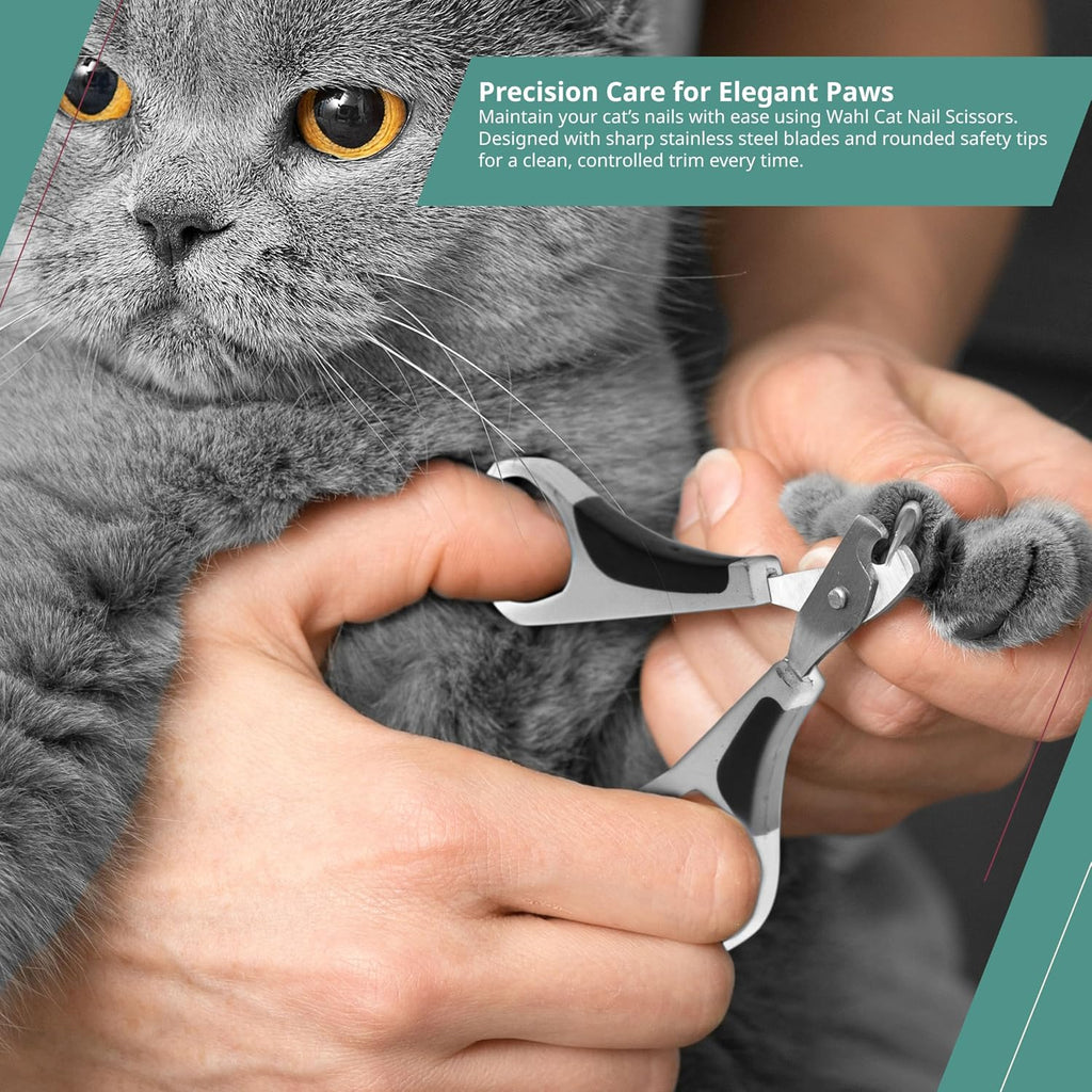Canada Cat Nail Scissors, Sharp Stainless-Steel Blades, Safe to Use with Rounded Tips, Comfortable Grip with Rubber Handles, Great for Cats for Nail Maintenance - Model 58520