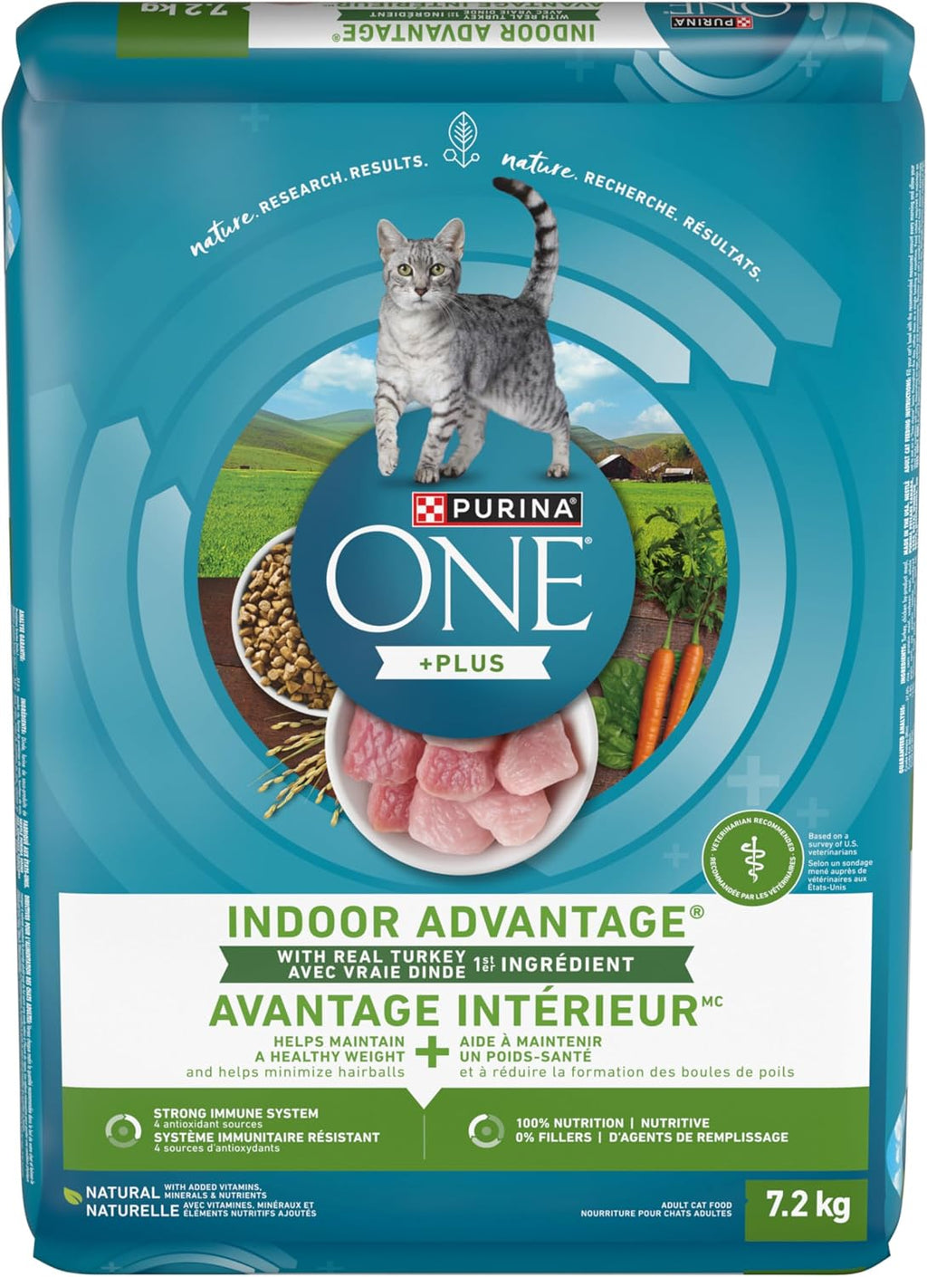 +Plus Dry Cat Food, Indoor Advantage Turkey - 7.2 Kg Bag