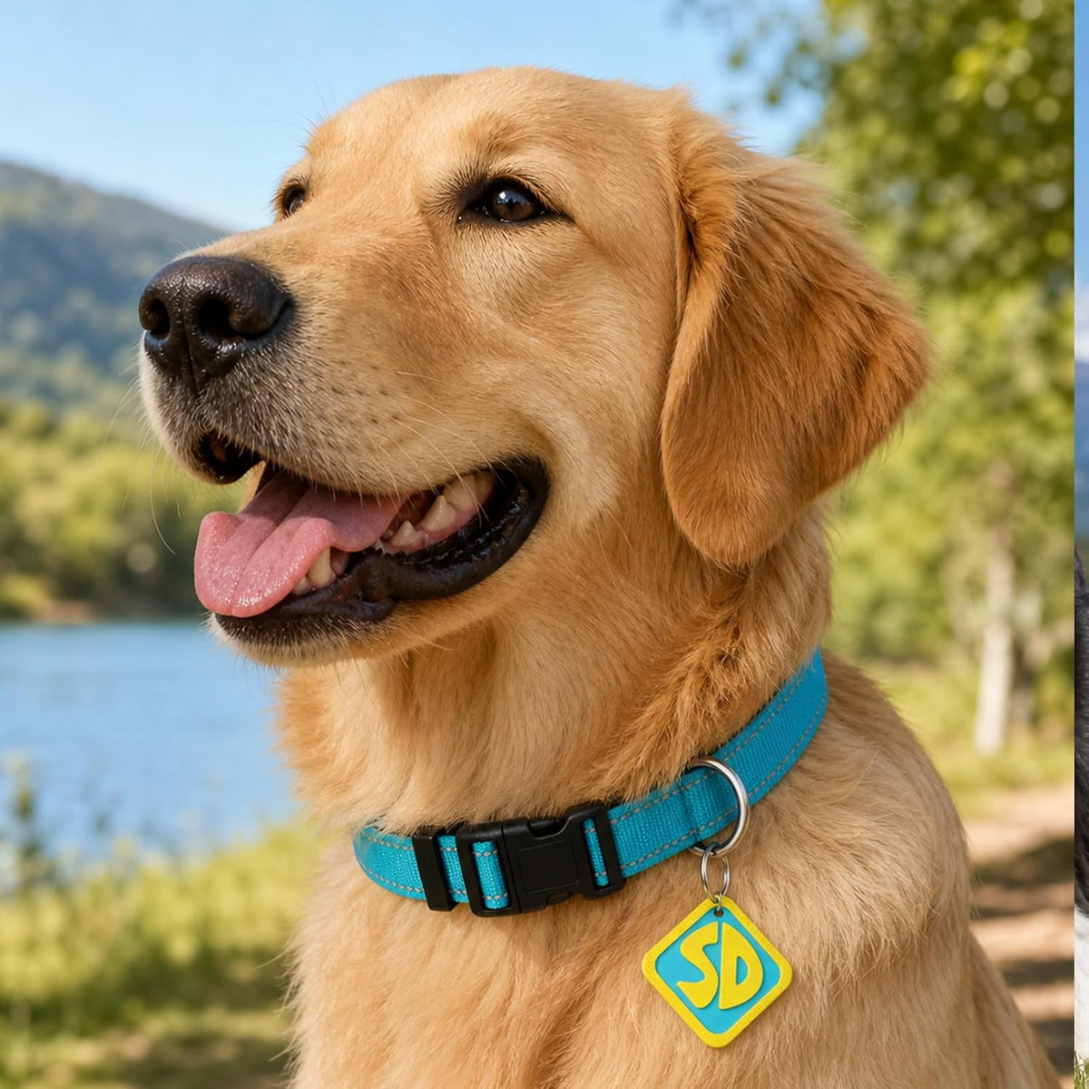 Dog Halloween Costume, Dog Tag with Nylon Adjustable Collar for Dogs - L