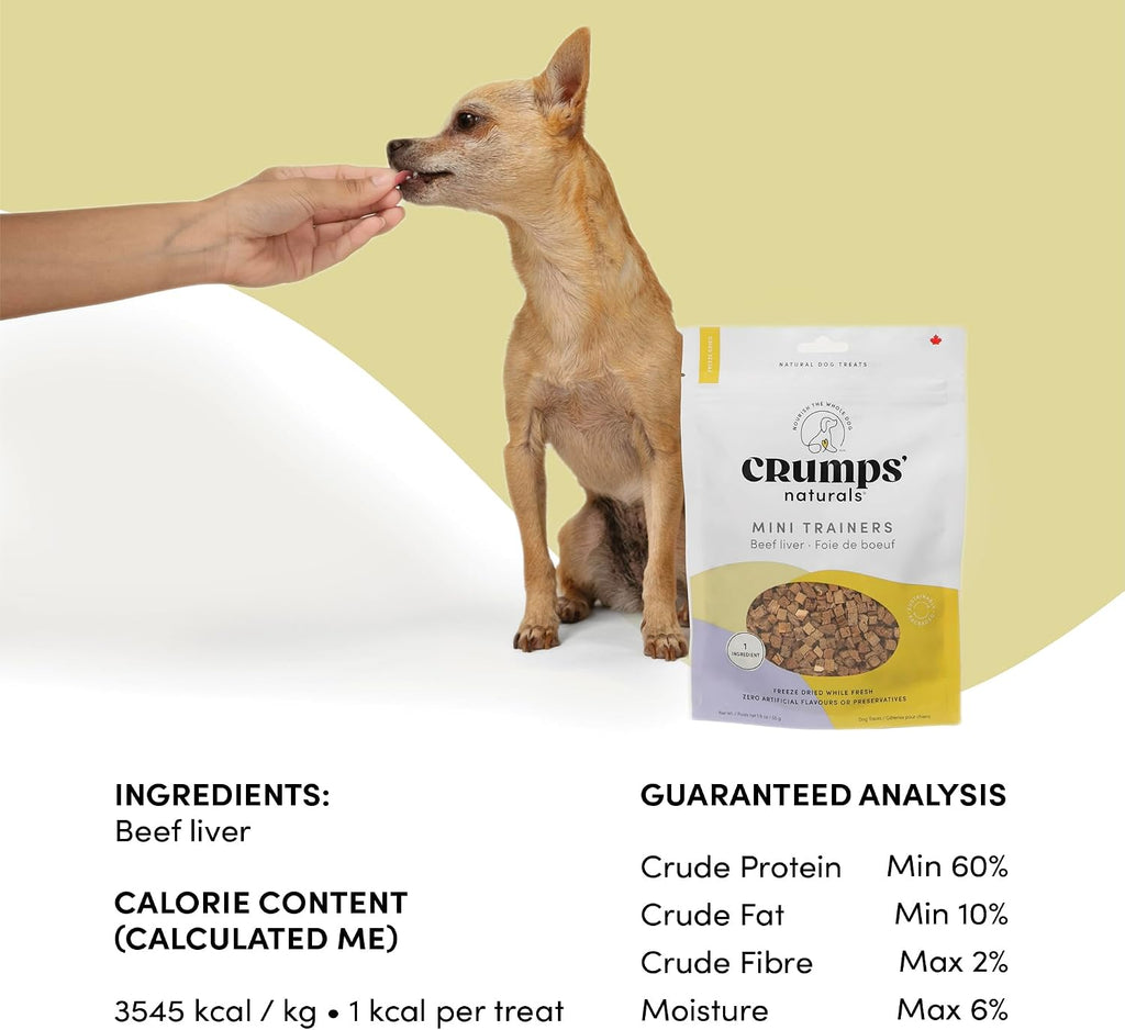 Crumps' Naturals Mini Trainers Freeze Dried Beef Liver (1 Pack),, 1.9OZ/ 55G