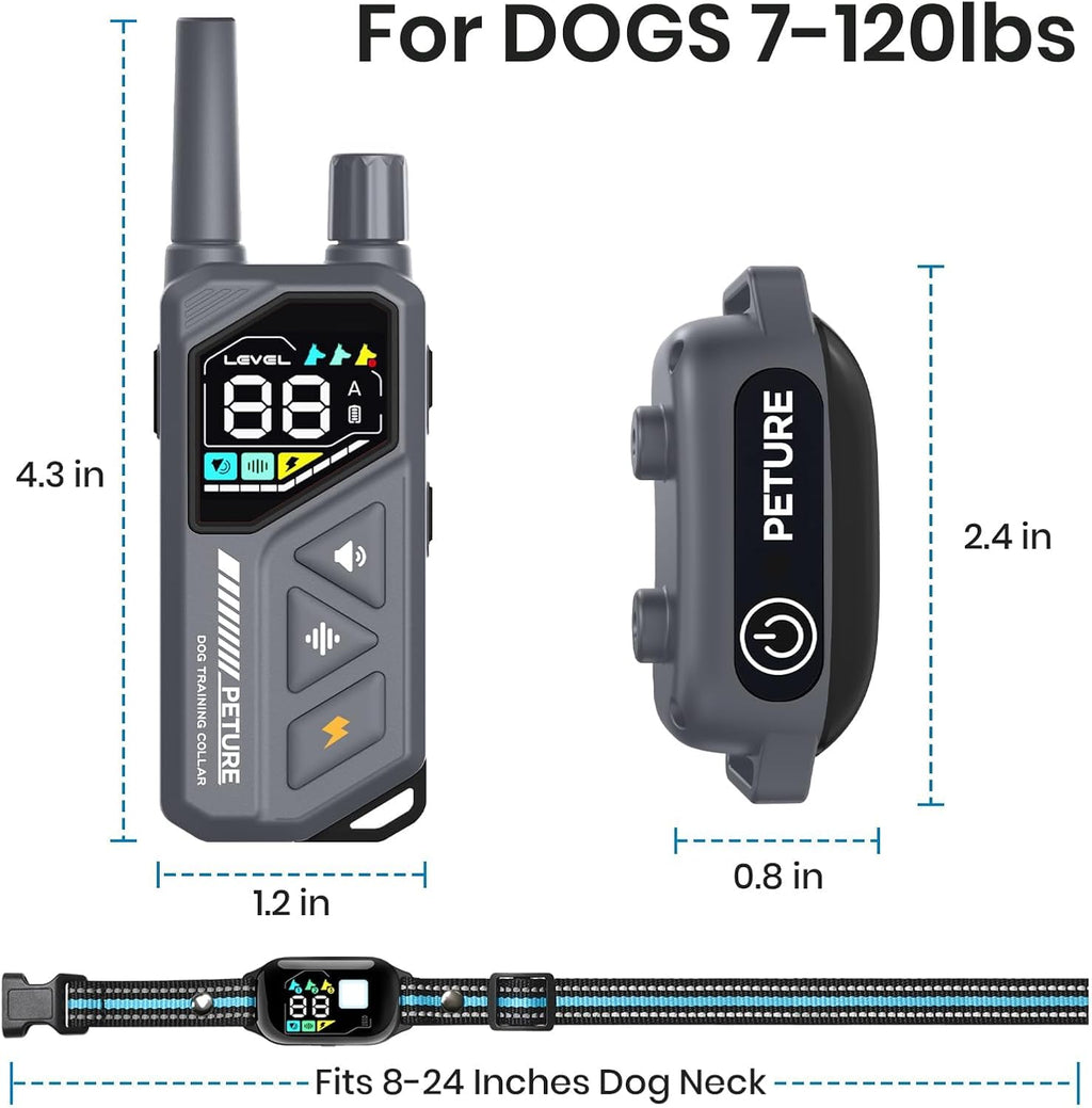 2-In-1 Dog Shock & Bark Collar Combo, New Updated Automatic Bark Collar