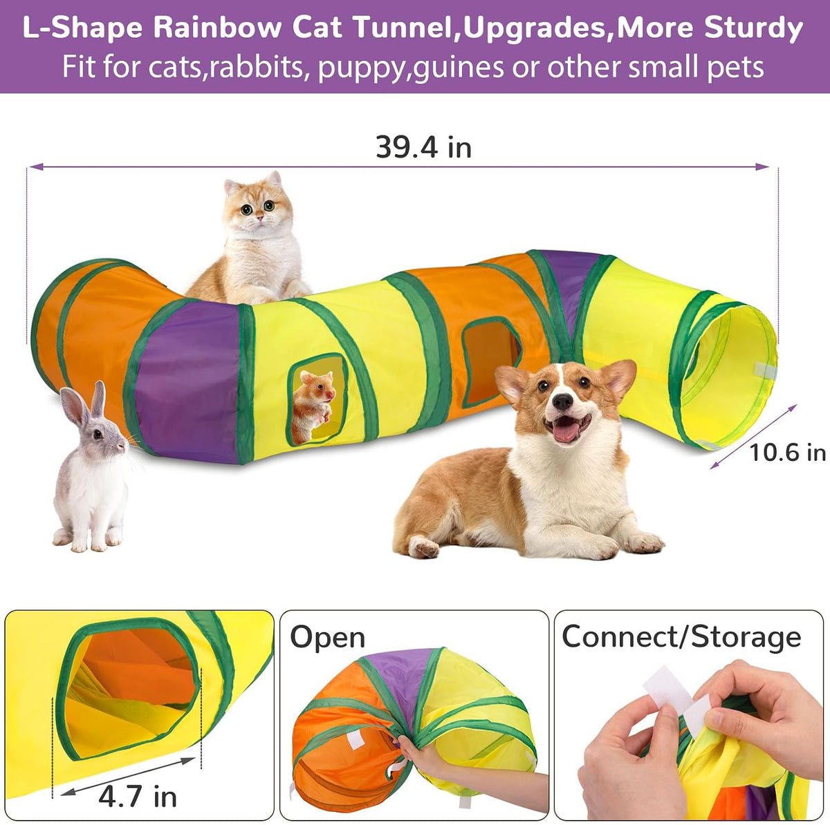 Cat Toys Set 33 Pack, Cat Play Tunnel for Indoor Cats