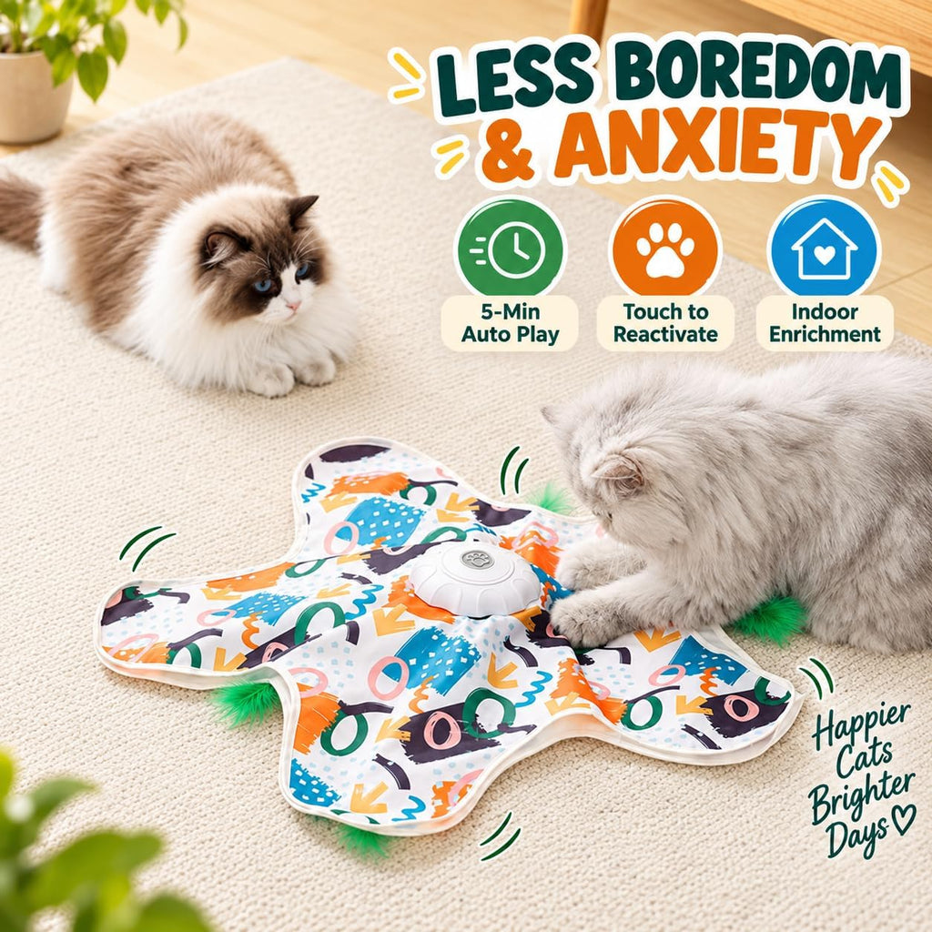 Hide and Seek Interactive Cat Toys, 3-Mode Touch Activated for Indoor Cats