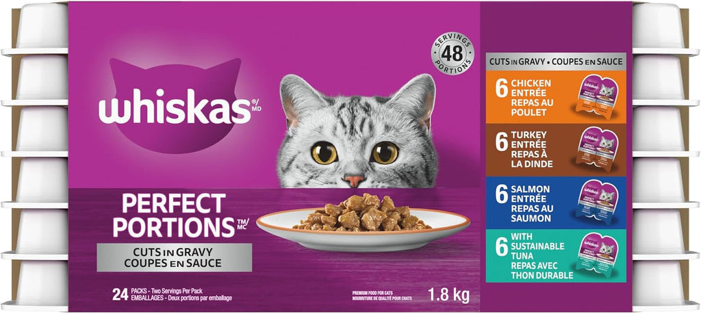 Perfect PORTIONS Wet Cat Food, Variety, 75G (24 Pack)