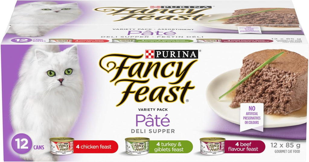 Pâté Wet Cat Food, Deli Supper Variety Pack 85G (12 Pack)