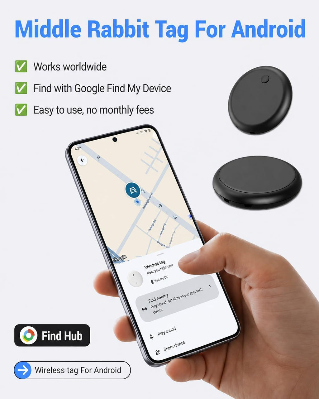 GPS Tracker for Cats, Cat Tracker for Android, No Monthly Fee