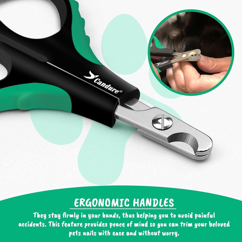 Cat Nail Clippers Stainless Steel Cat Claw Trimmers for Rabbits,Guinea Pigs, Birds, Puppies, Kittens and Small Animals- Pet Nail Clippers for Professional and Home Use (Black)