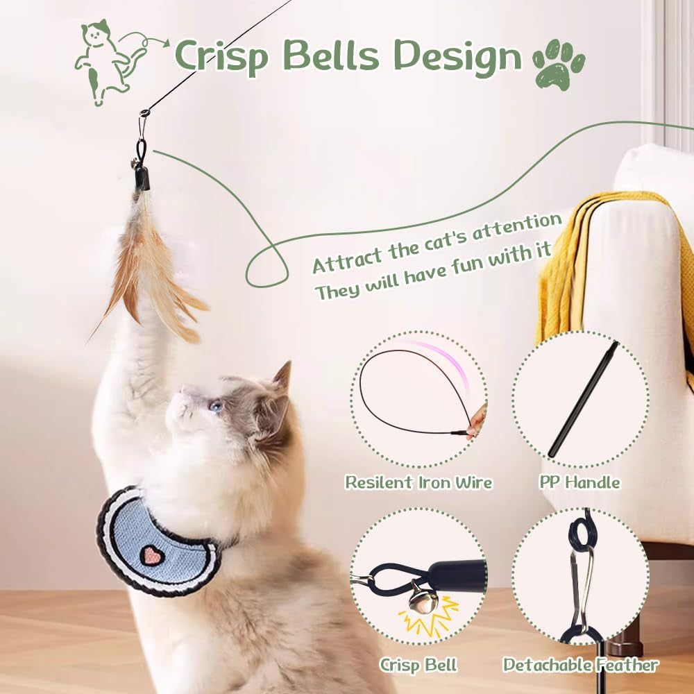40-Pack Cat Toys for Indoor Cats & Kittens, Interactive Cat Toy