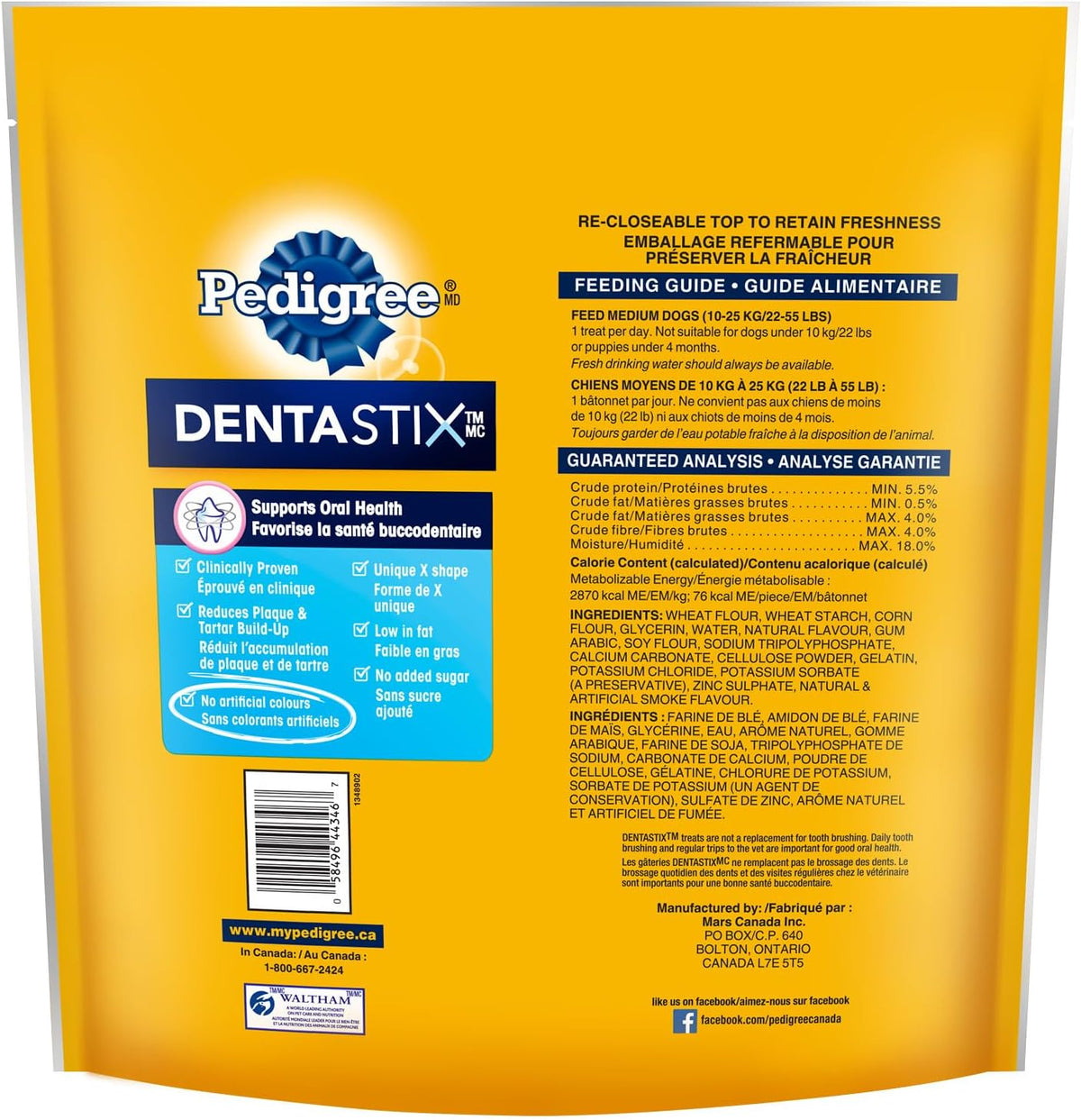 DENTASTIX Medium Dog Dental Treats Original, 40 Sticks 972G
