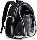 Cat Carrier Backpack Bubble - Airline-Approved Dog Backpack Carrier for Small Pets Puppies Dogs Bunny,Space Capsule Dog Carrier Backpack for Travel Outdoor Hiking Black