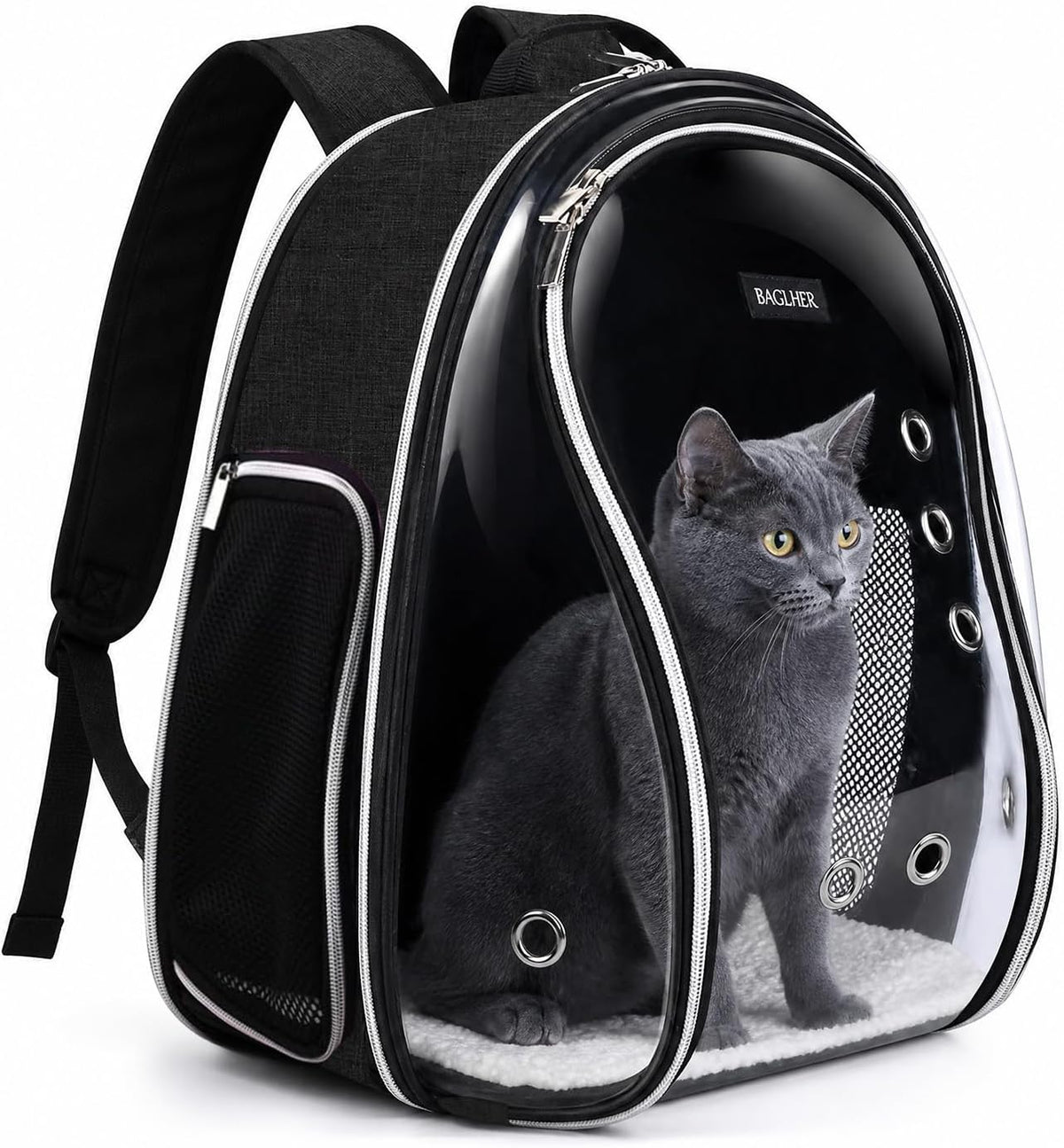 Cat Carrier Backpack Bubble - Airline-Approved Dog Backpack Carrier for Small Pets Puppies Dogs Bunny,Space Capsule Dog Carrier Backpack for Travel Outdoor Hiking Black