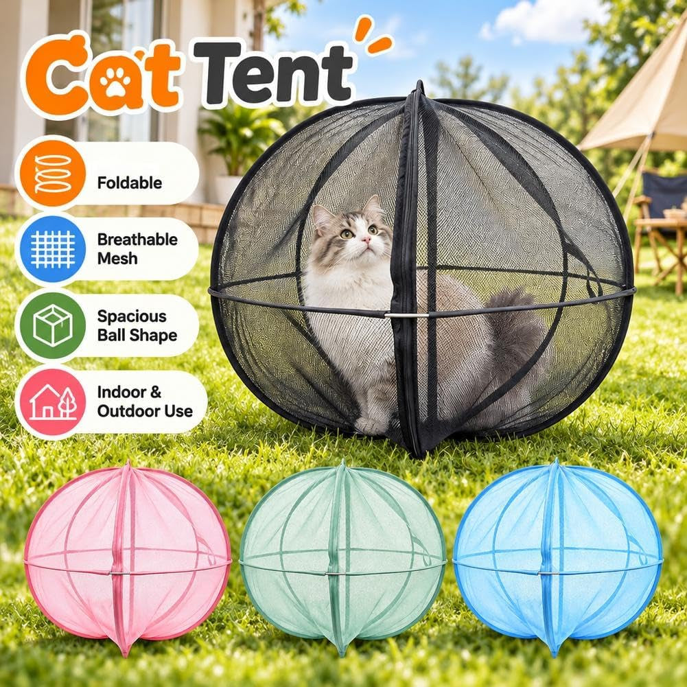 Giant Cat Hamster Ball for Outside,27" 360 Panoramic Rolling Cat Playpen