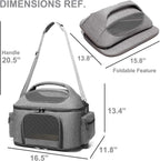 Large Pet Carrier for Cat and Small Dog, Fits 20 Lbs Fat Cat, Soft-Sided Pet Travel Carrier, Cat Bed (Green)